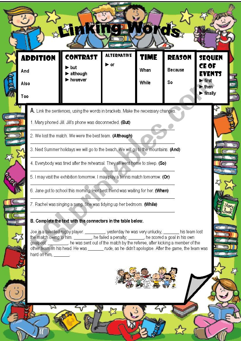 Linking Words worksheet