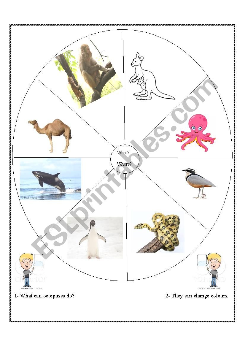 animals game worksheet