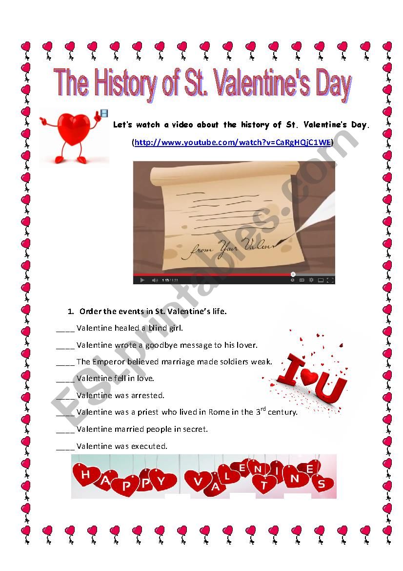 The history of St. Valentines Day