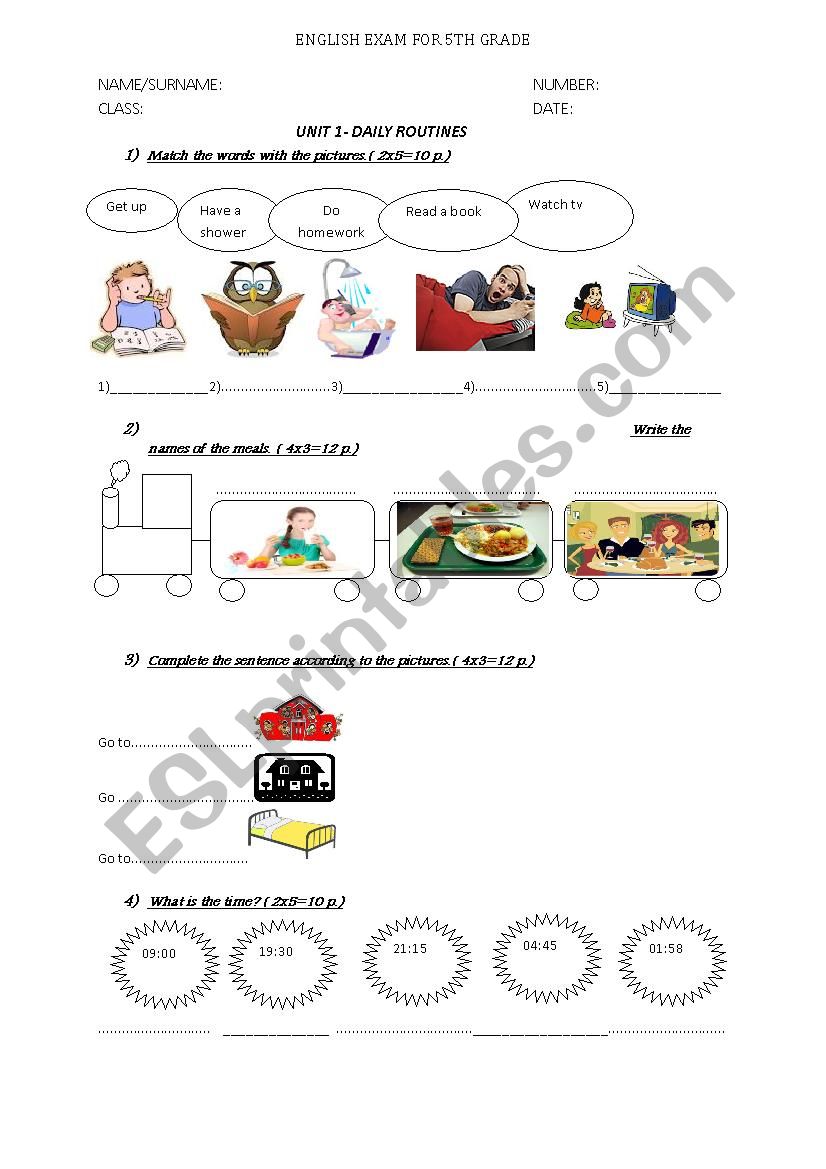 worksheet for the beginners worksheet