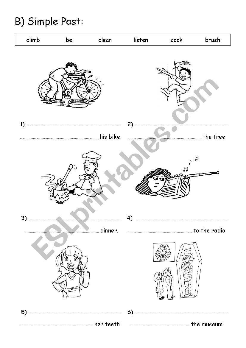 Simple Past 2 - Regular Verbs worksheet