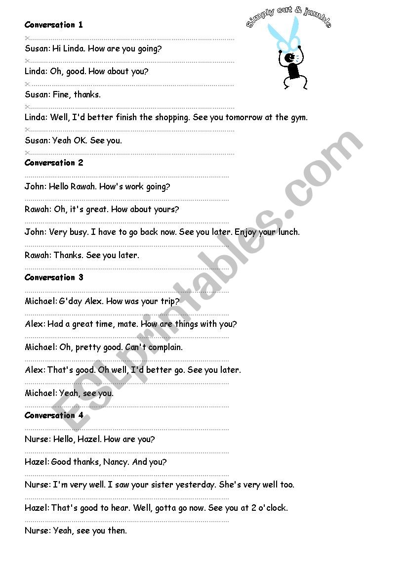 Converstation worksheet