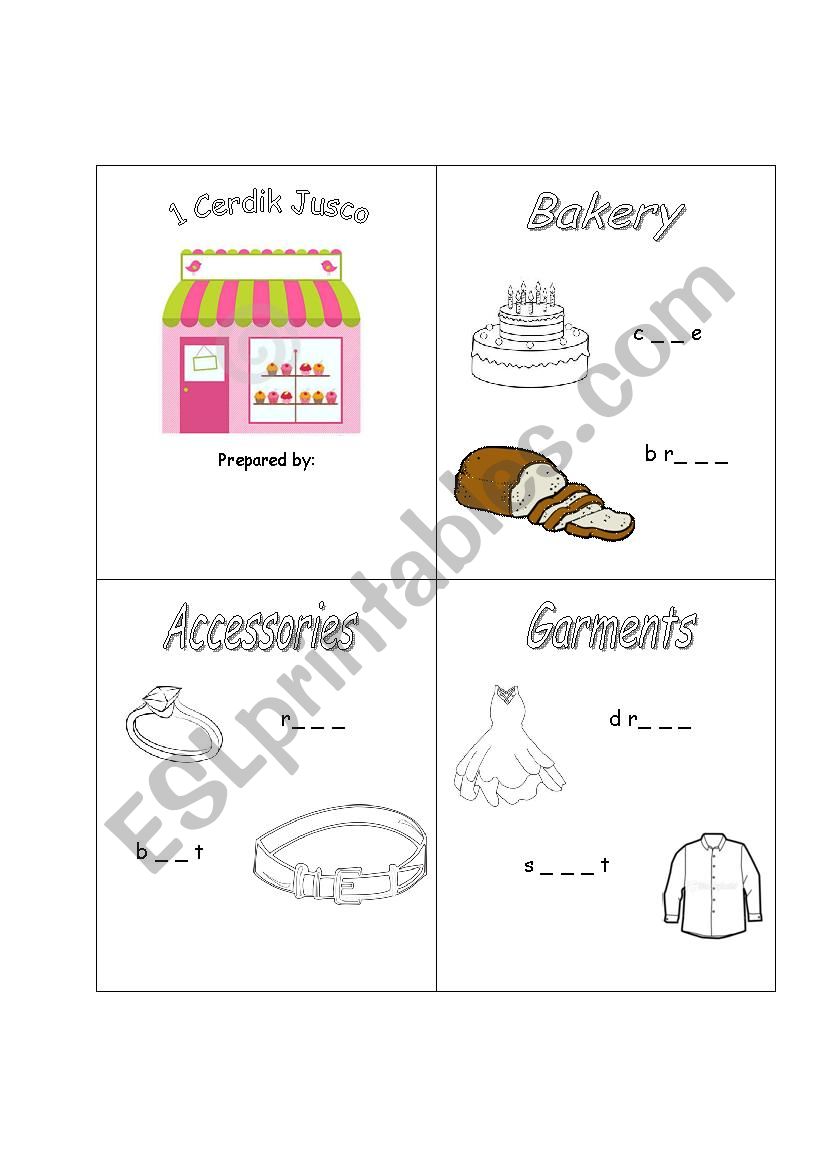go shopping! worksheet