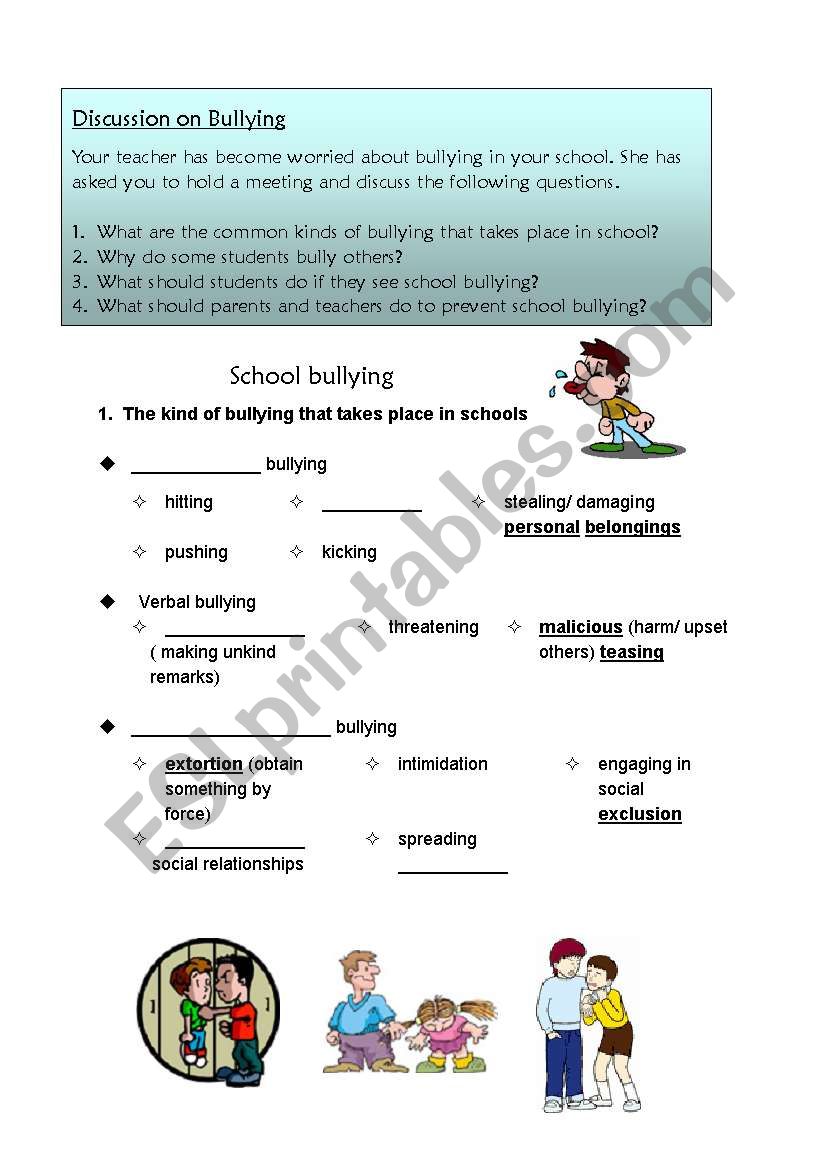 School Bullying_discussion notes 
