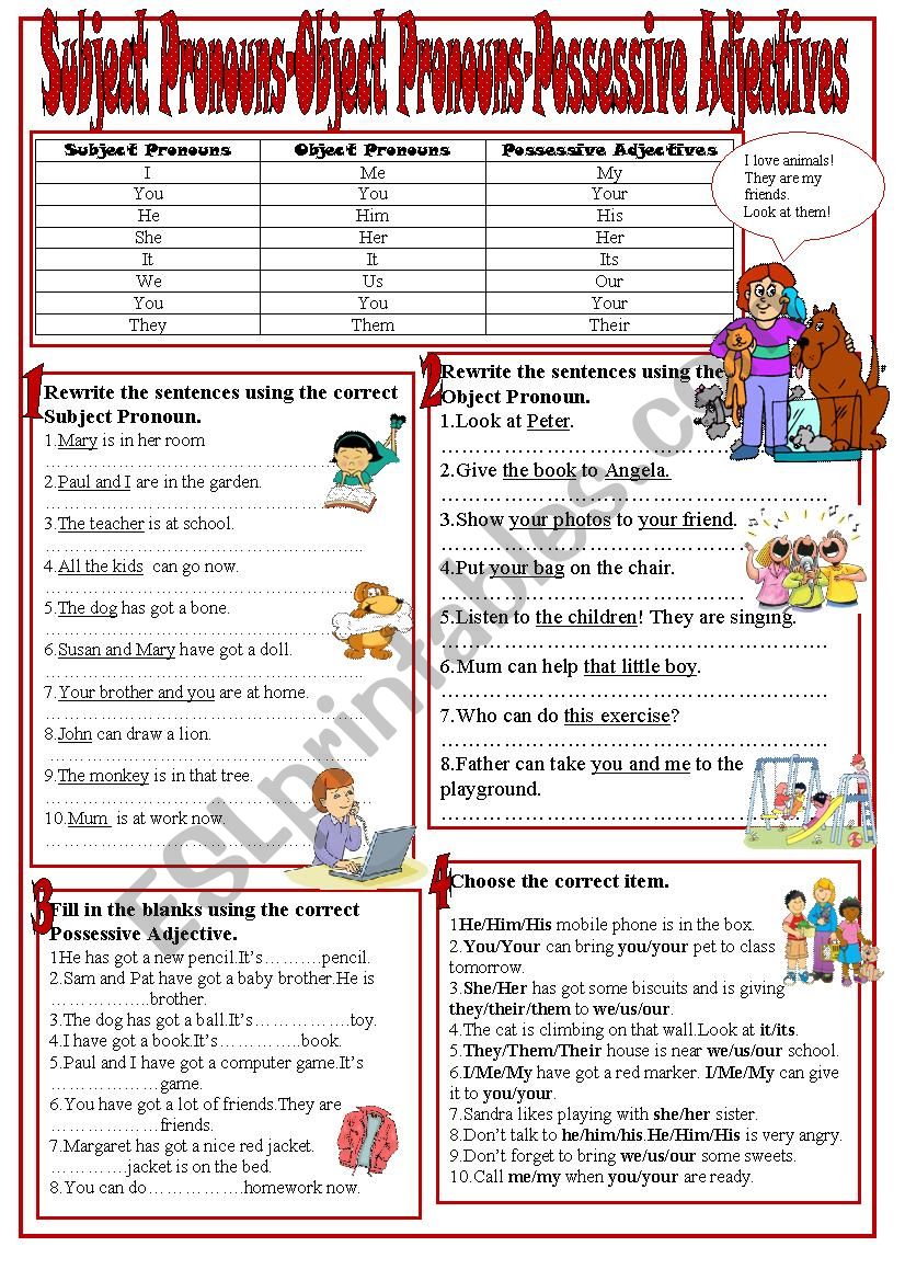 subject-pronouns-object-pronouns-possessive-adjectives-esl-worksheet