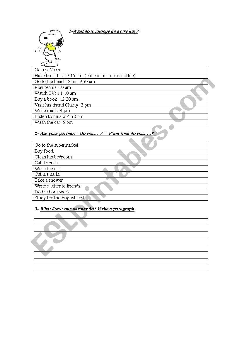 Simple Present worksheet