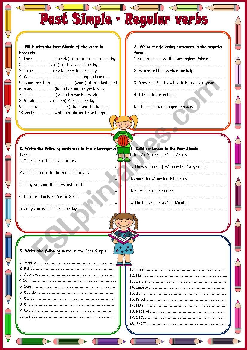 Past Simple - Regular verbs worksheet