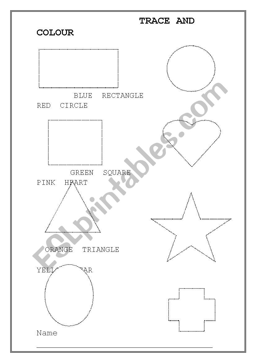 Shapes & colours worksheet