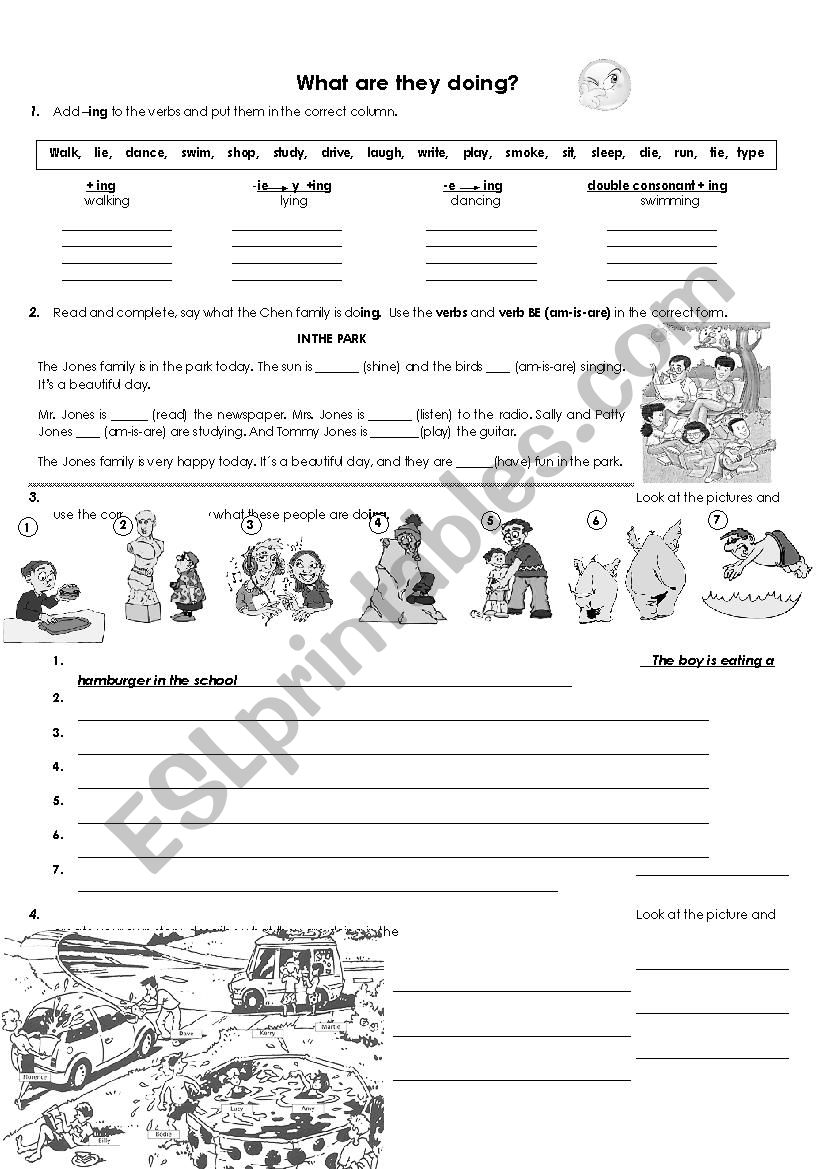 What are they doing? worksheet