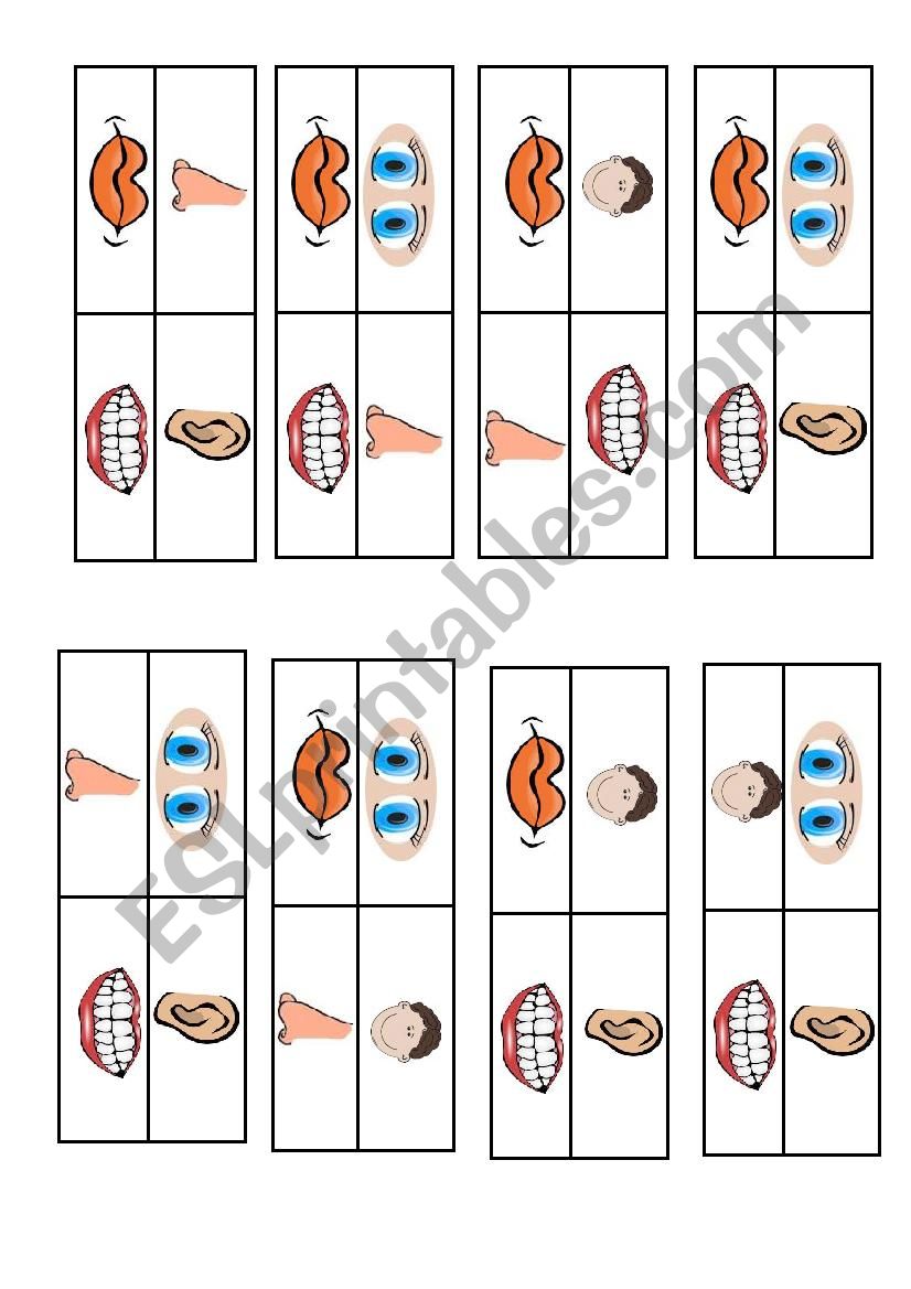 Face Bingo worksheet