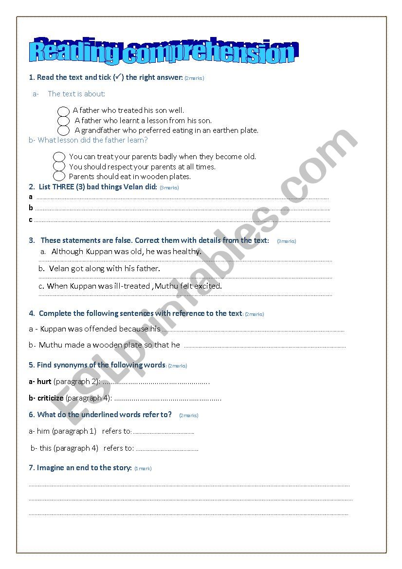 full-term test 2 1st form (March 2014) 