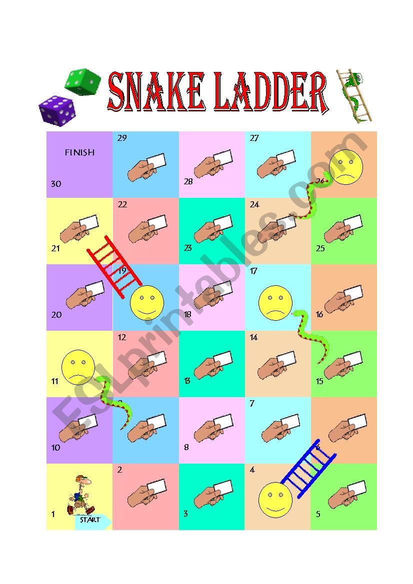 Snake Ladder (Animal) worksheet