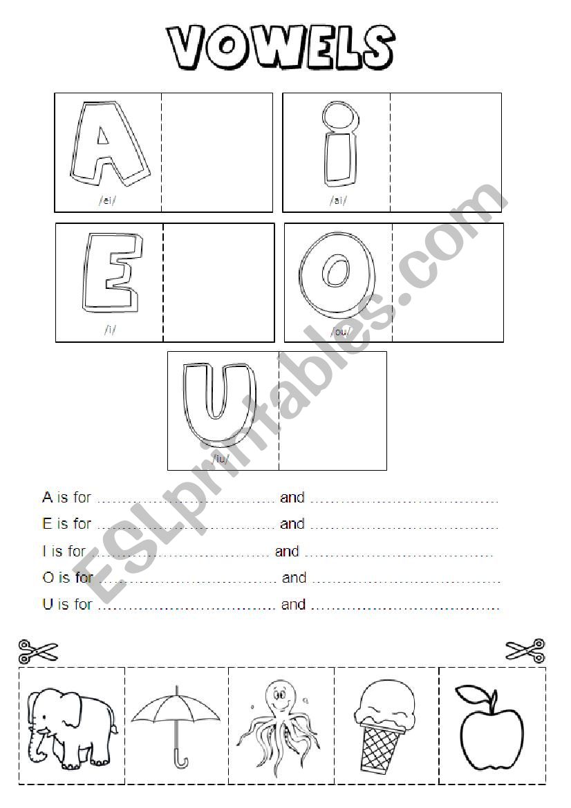 Vowels worksheet