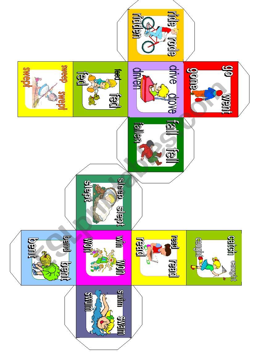 Irregular Verbs Blocks worksheet