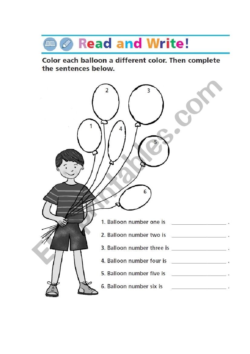 Colours worksheet