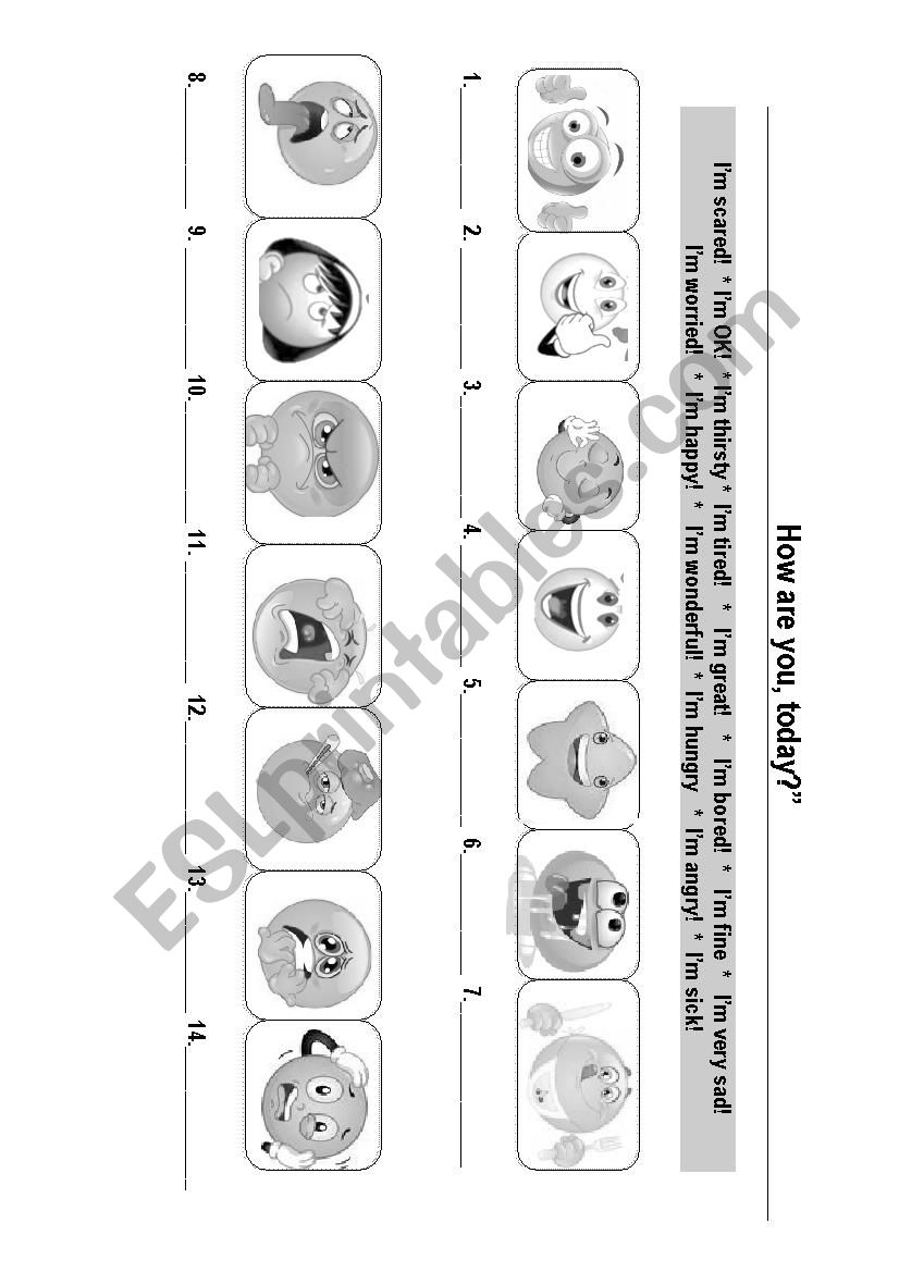 Feelings worksheet