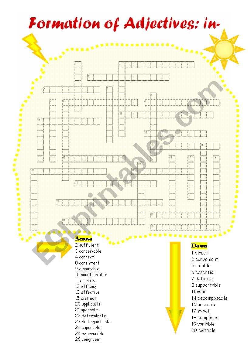 Word Formation. Prefix in-. (Reuploaded) Word Formation. Prefix in-. (Reuploaded)