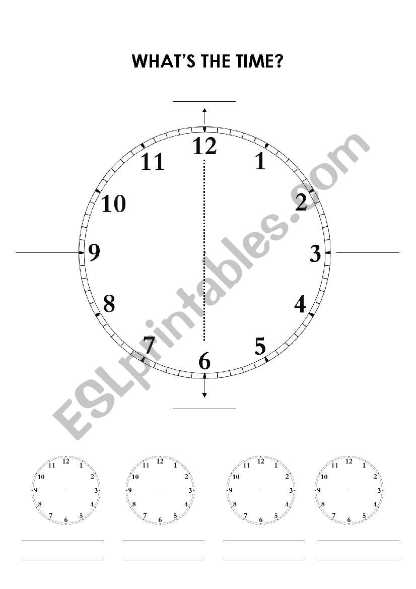 Whats the time? worksheet