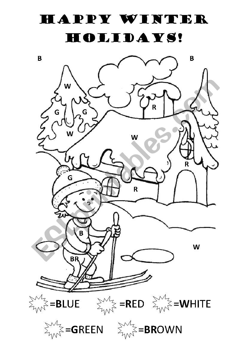 Happy winter holidays! worksheet