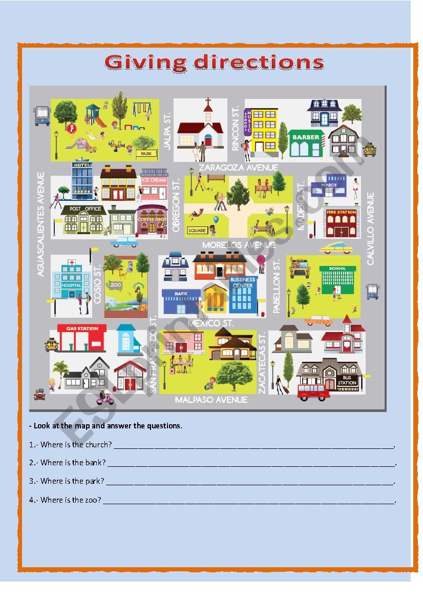 Giving directions (map incluided)