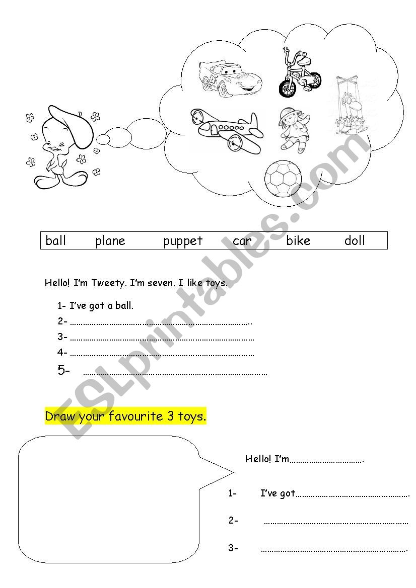 toys worksheet