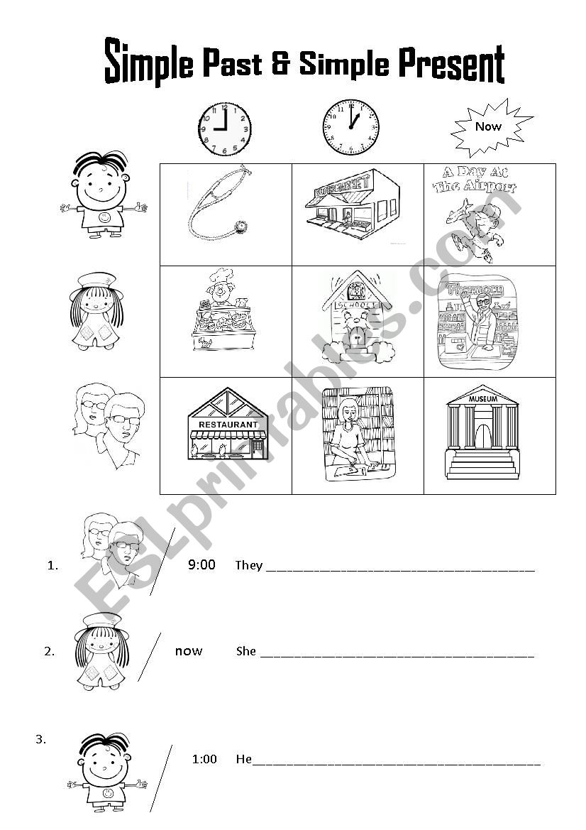 Where were you at ..........? worksheet
