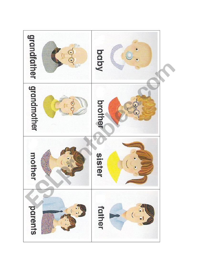 family  name &  picture worksheet