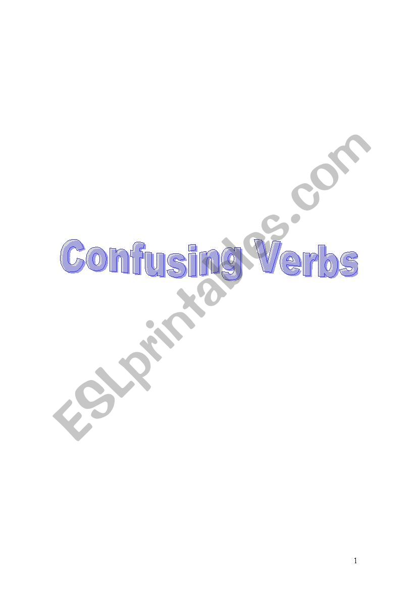 confusing verbs worksheet