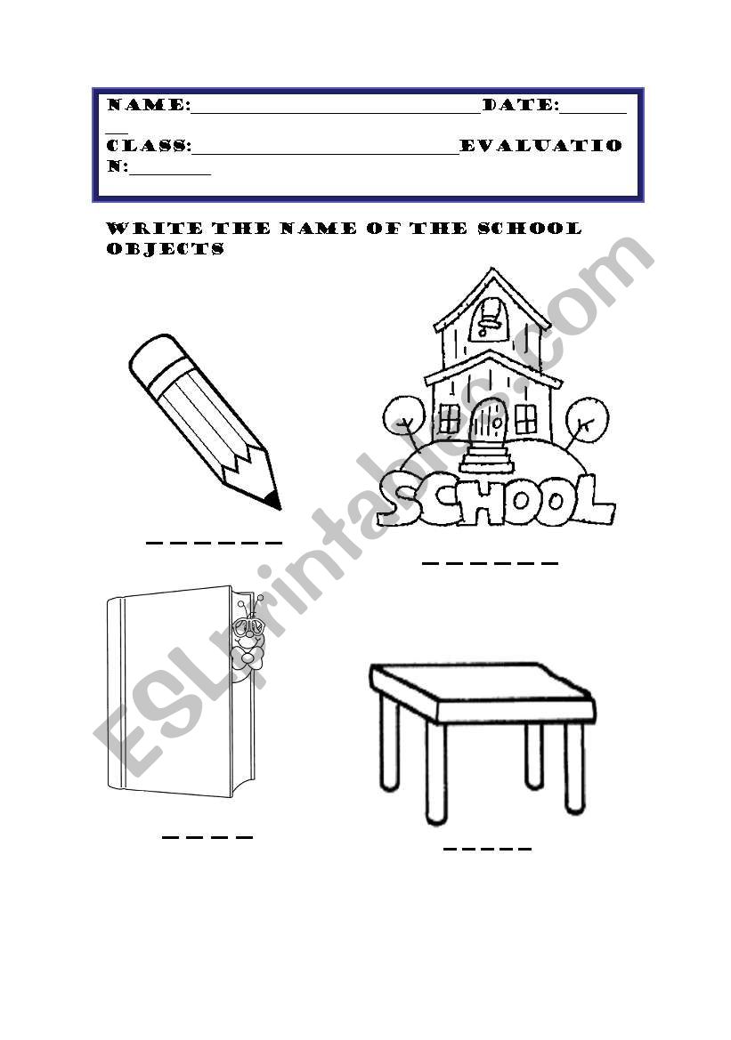 school  worksheet