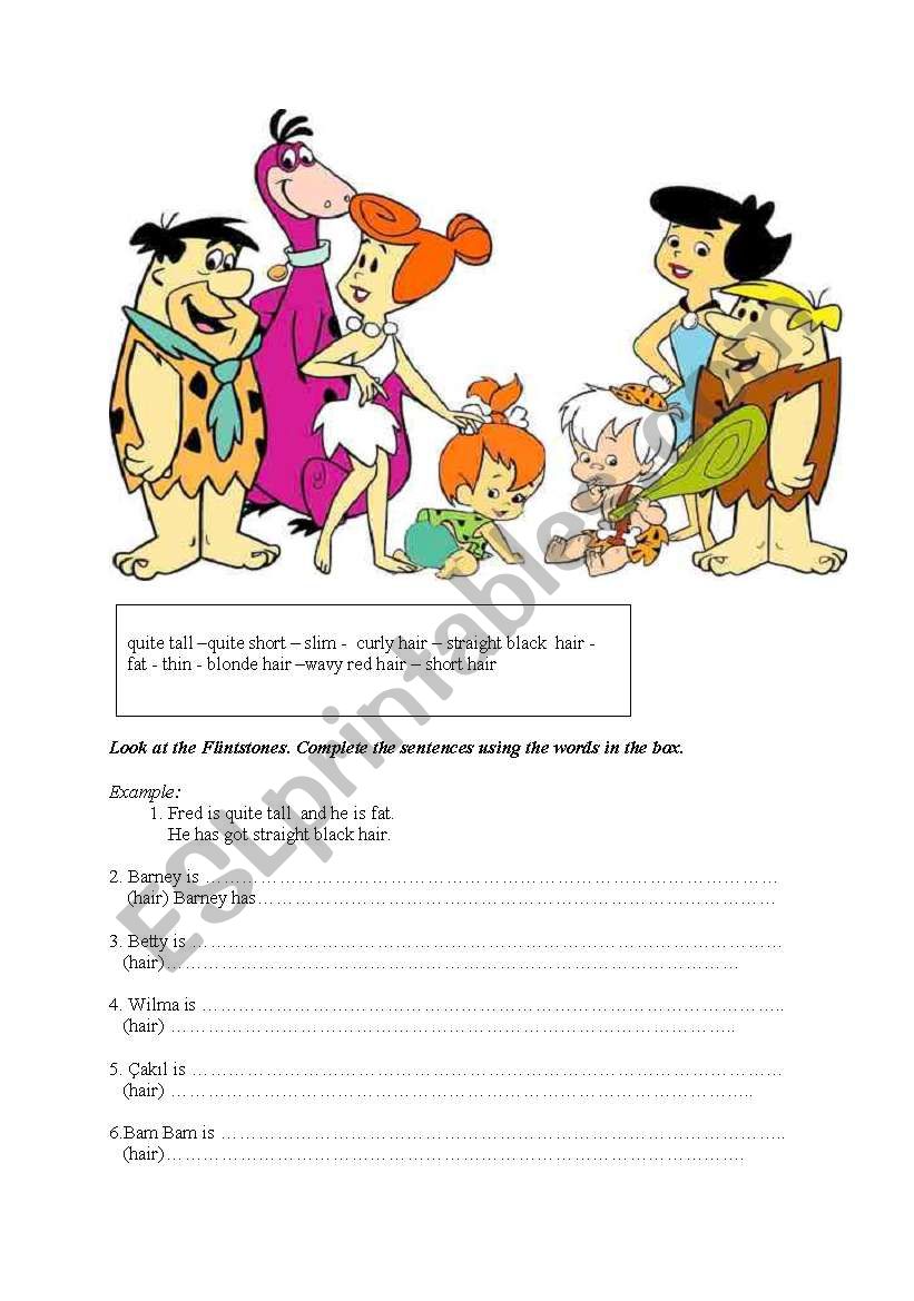 physical appearance worksheet