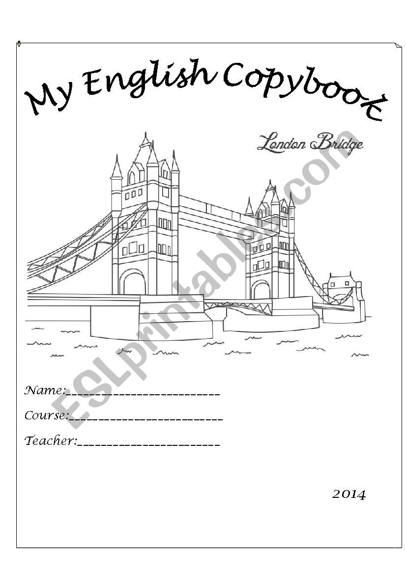 cover copybook worksheet