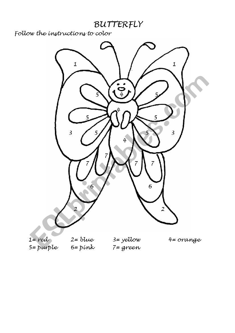 Butterfly worksheet