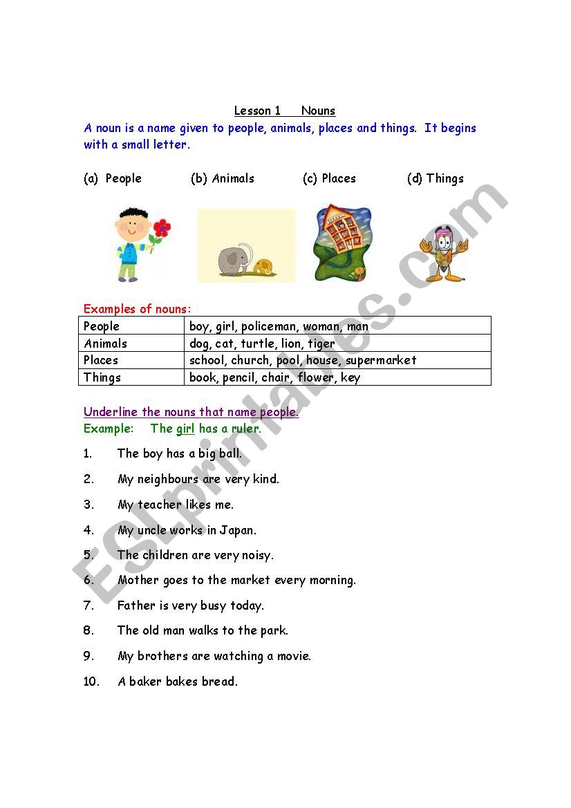 grammar worksheet