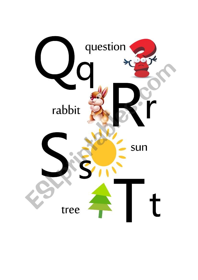 alphabet4(Q-t) worksheet