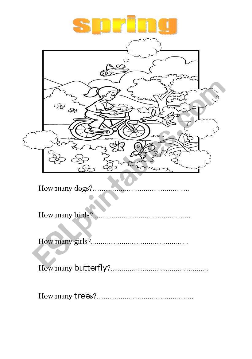 This is a great worksheet to learn spring vocabulary. You can cogoring