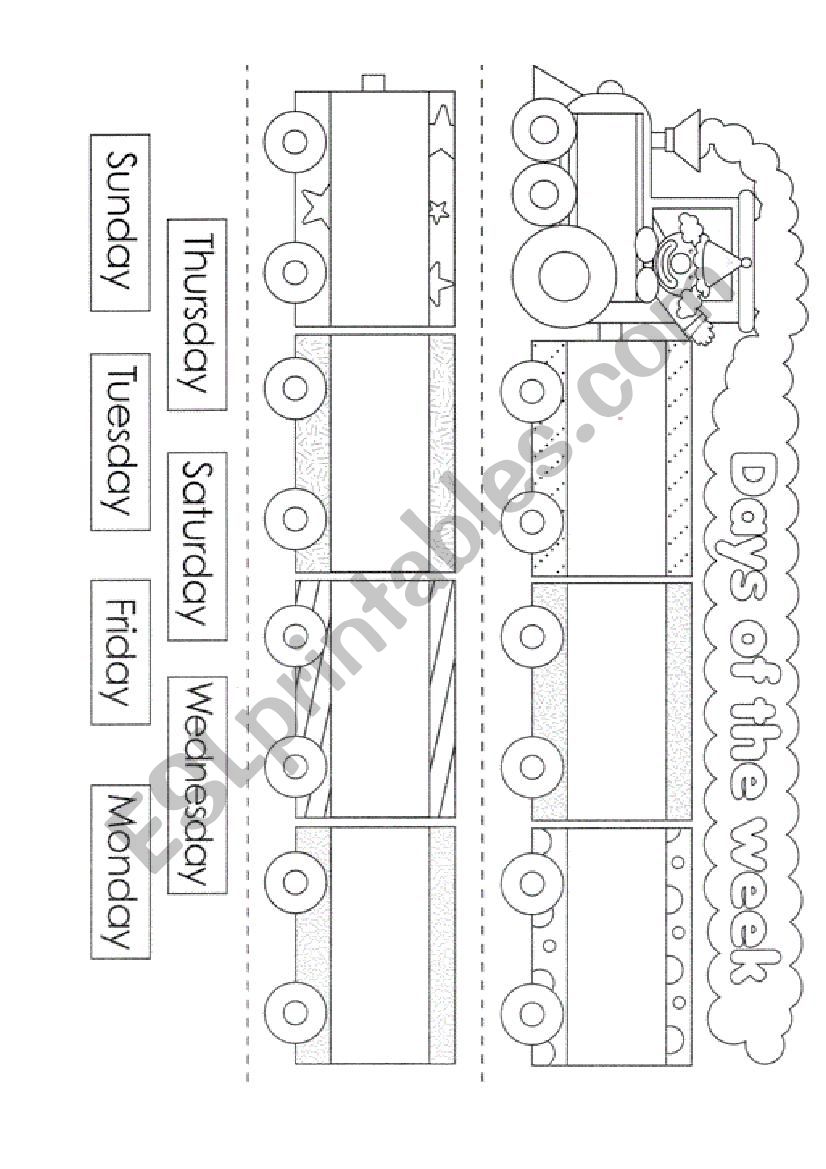 Days of the week worksheet