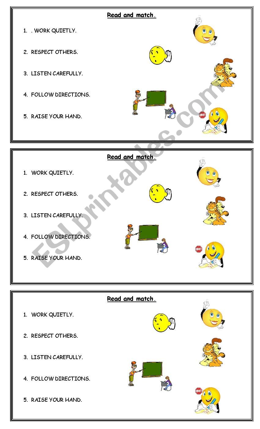 Classroom Rules worksheet