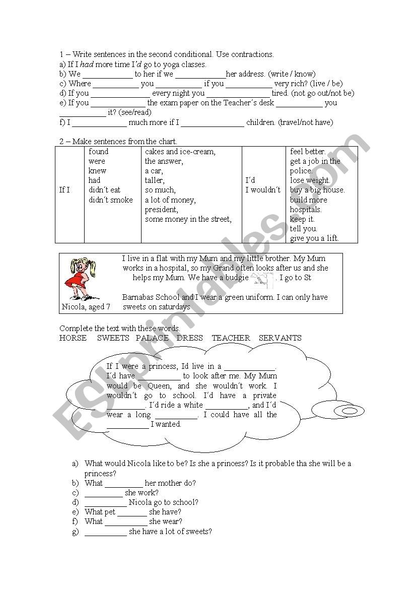 Second conditional worksheet