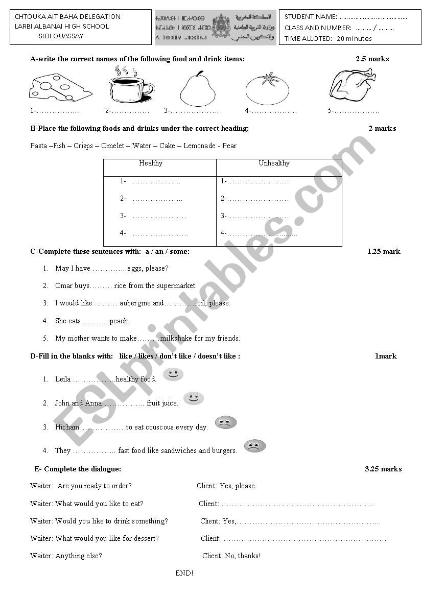 Test worksheet