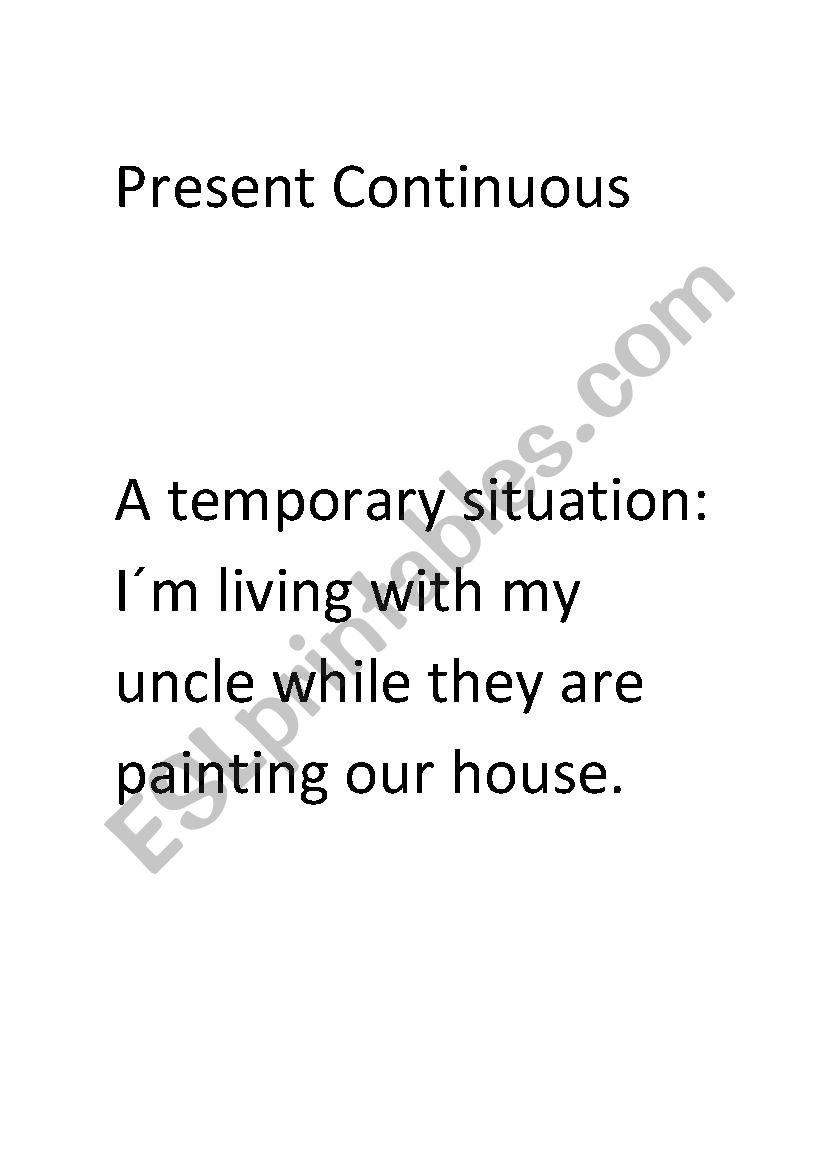 Present Continious worksheet