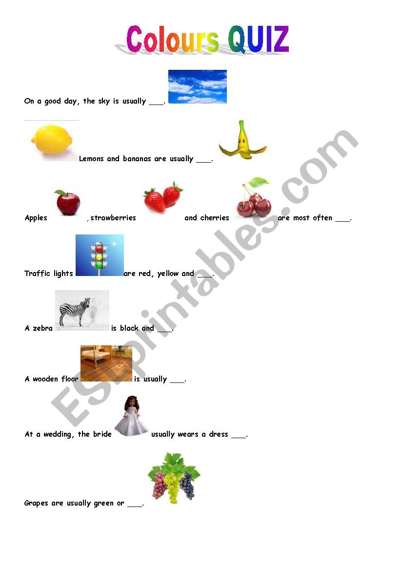 Colour Quiz worksheet