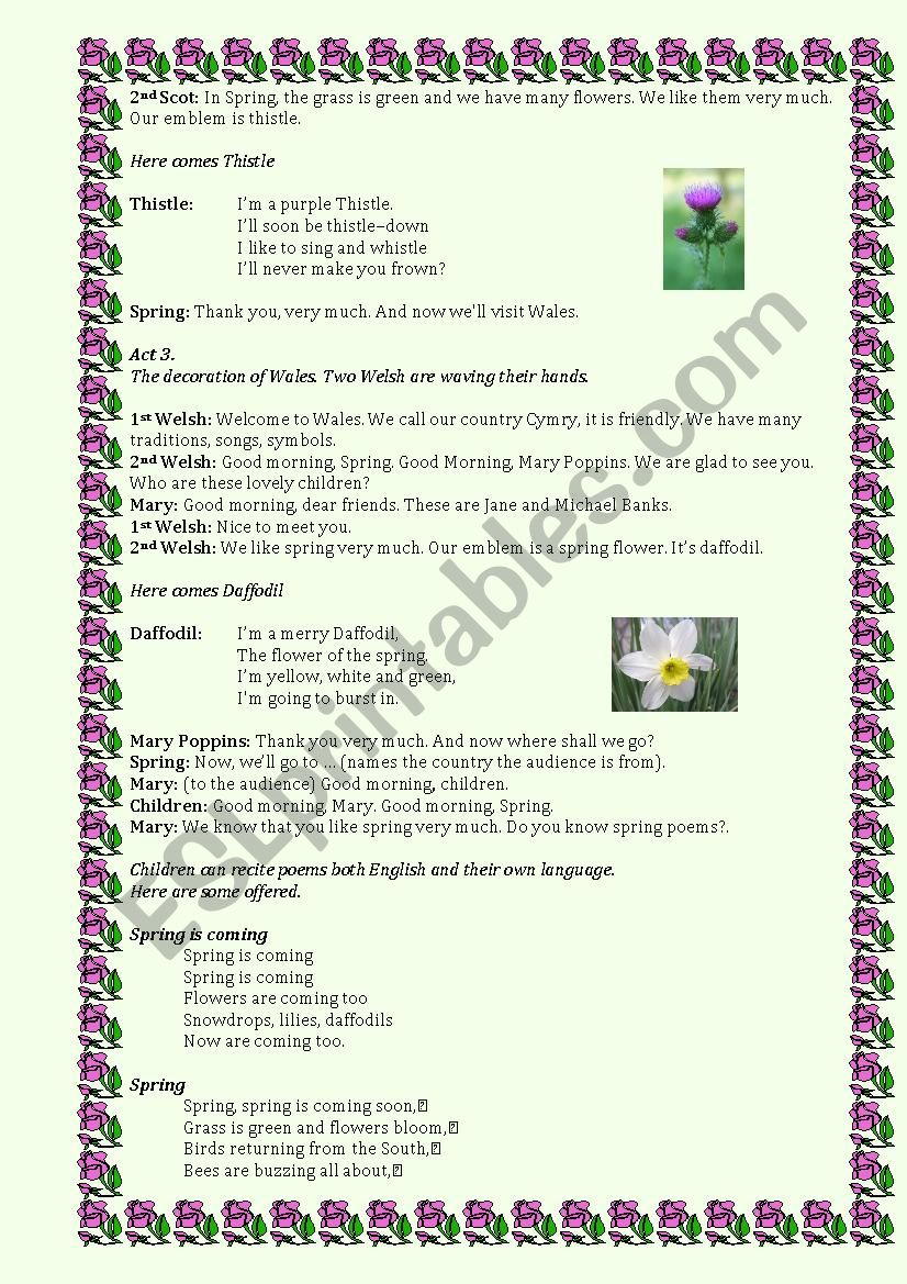 Welcoming Spring Party Part 2 worksheet