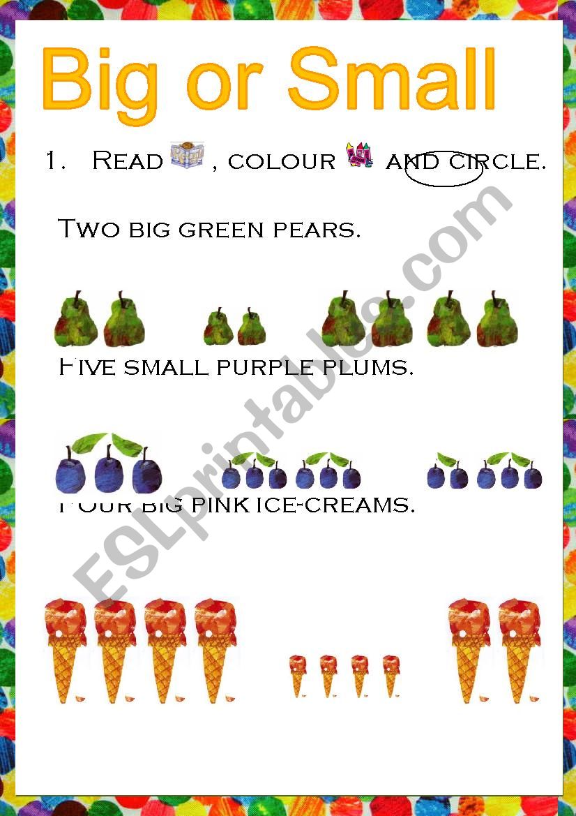 Food activities worksheet