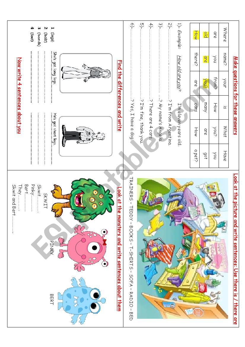 Fast finishers cards worksheet