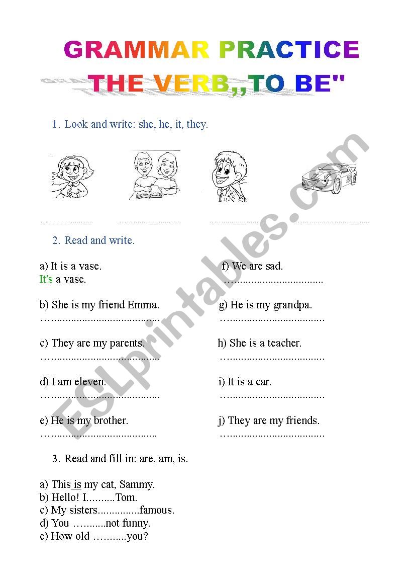 Grammar practice  worksheet