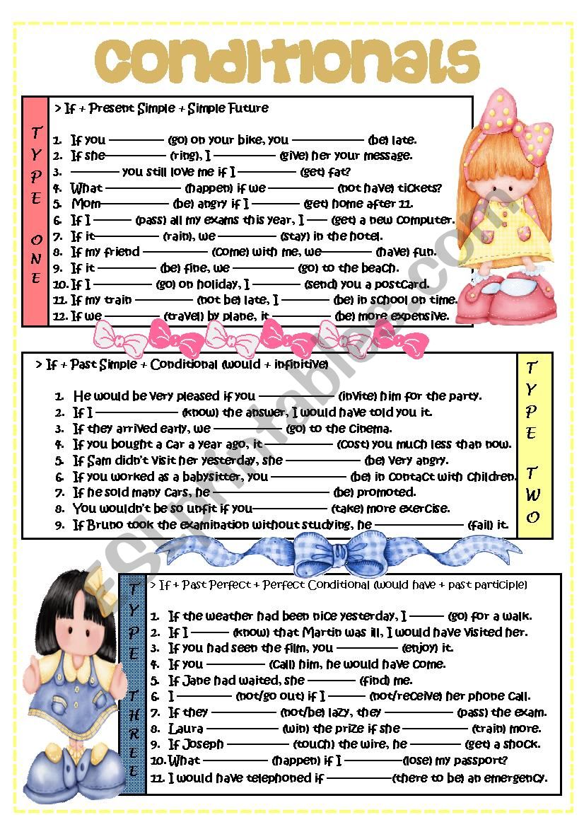 Conditionals worksheet
