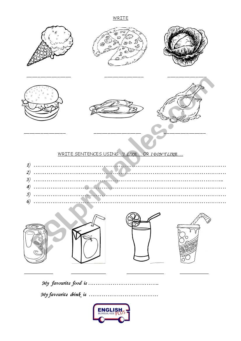 Food worksheet