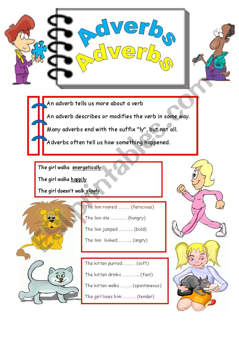 ADVERBS worksheet