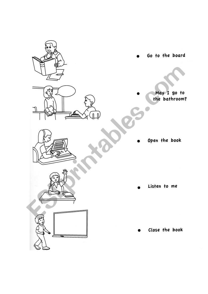 Commands worksheet