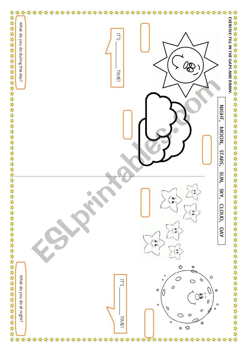 Day and Night worksheet